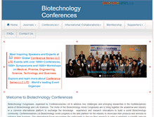 Tablet Screenshot of biotechnologycongress.com